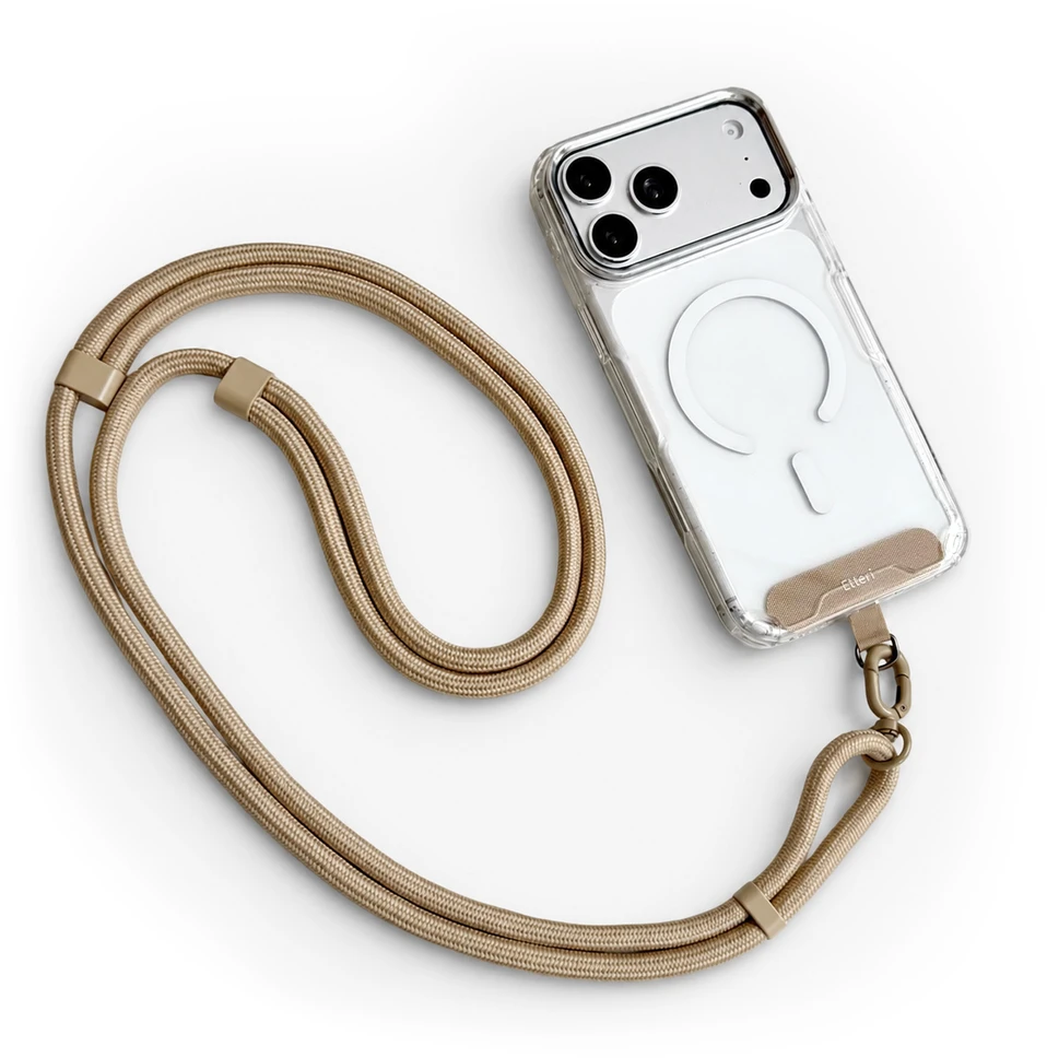 Etteri universalus kaklo dirželis telefonams, smėlio spalvos