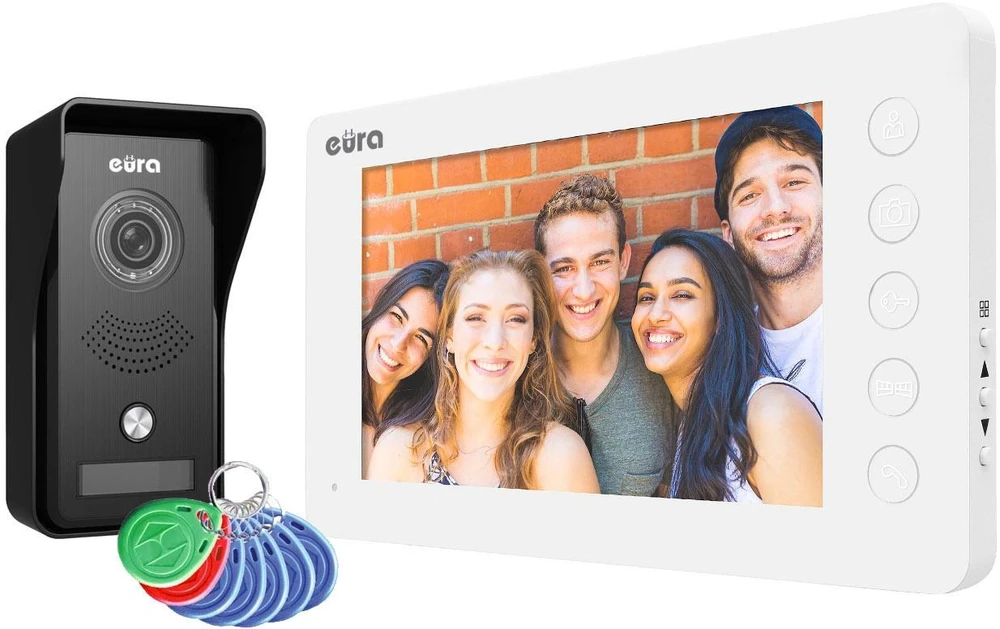 EUA Video intercom baltas monitorius EURA VDP-76A3