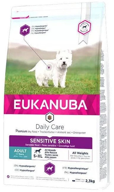 Eukanuba Daily Care Sensitive skin sausas pašaras šunims su žuvimi, AB, 2,3kg