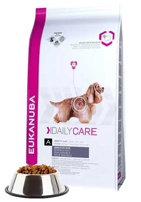 Eukanuba suaugusiųjų kasdienė priežiūra jautriai odai 12 kg
