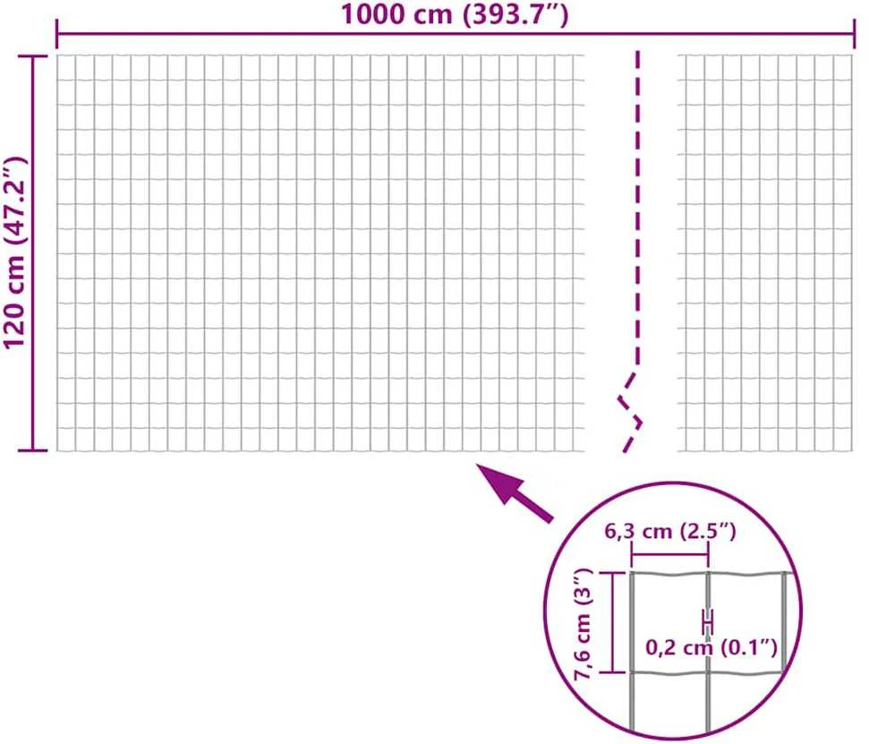 Euro tvoros komplektas, žalias, 10x1,2m, plienas