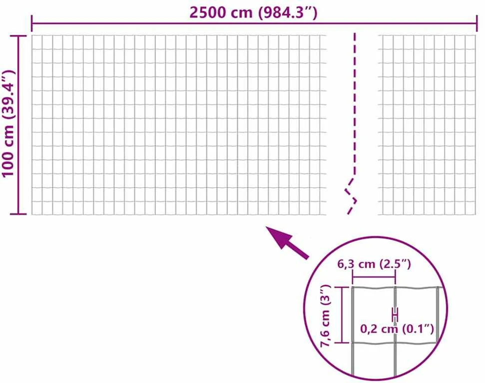 Euro tvoros komplektas, žalias, 25x1m, plienas