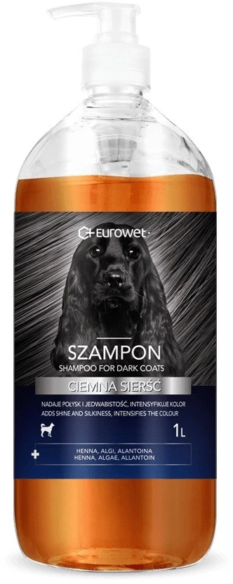EUROWET Tamsaus kailio šampūnas šunims - 1 l