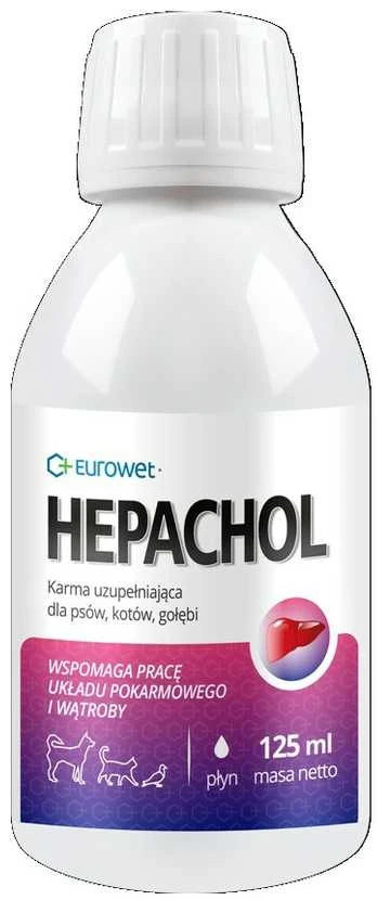 Gyvūnų papildas - EUROWET Hepachol (kepenų palaikymas šunims ir katėms, 125ml)
