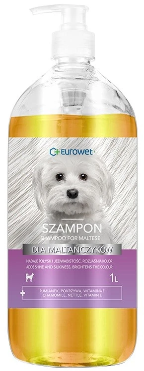 EUROWET Maltese šampūnas su dozatoriumi 1l