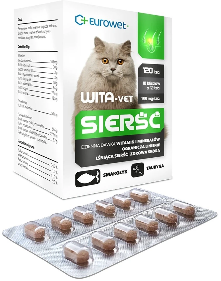 Wita-Vet Coat papildai katėms su blisteriu