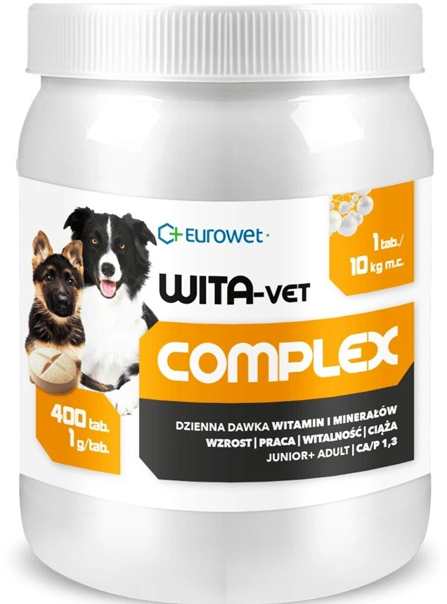 EUROWET Wita-Vet Complex - supplements for dogs - 400 tablets