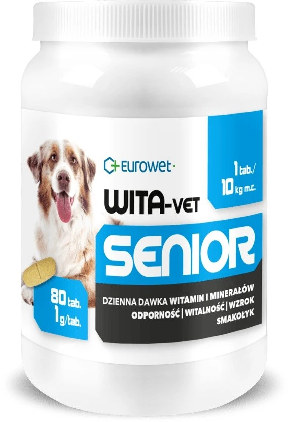EUROWET Wita-Vet Senior - supplements for dogs - 80 tablets