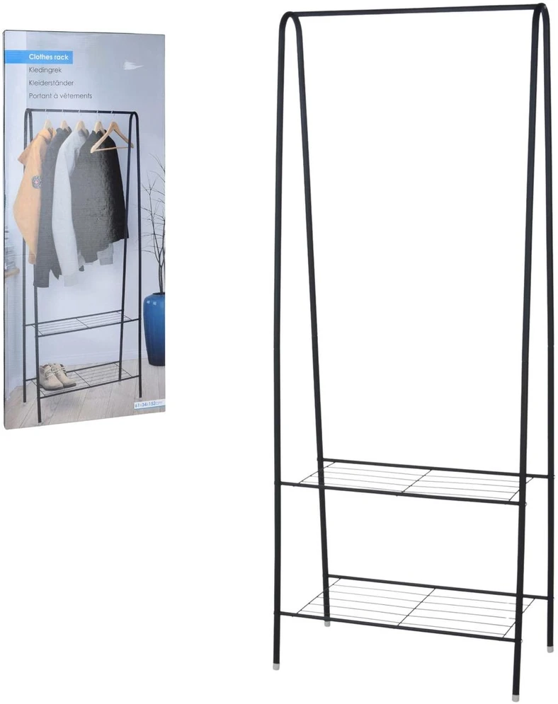 Excellent Houseware Storage solutions Drabužių kabykla su 2 lentynomis, 61x34x152cm