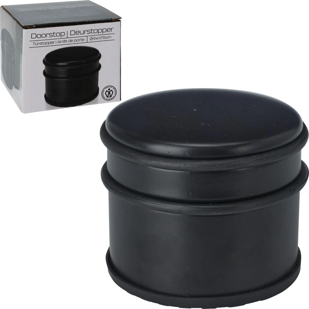 Excellent Houseware Stoperis durims, juodas, 9 cm