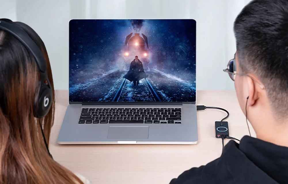 Išorinė USB 2.0 garso plokštė Vention CDRBF 1m (juoda)