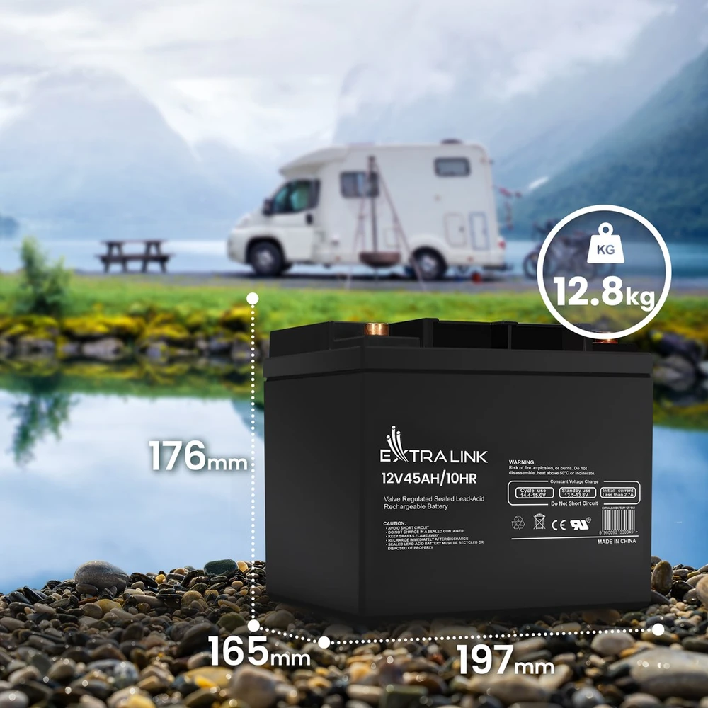 Extralink akumuliatorius BATTERY ACCUMULATOR AGM 12V 45AH Rūgštinis akumuliatorius (VRLA)