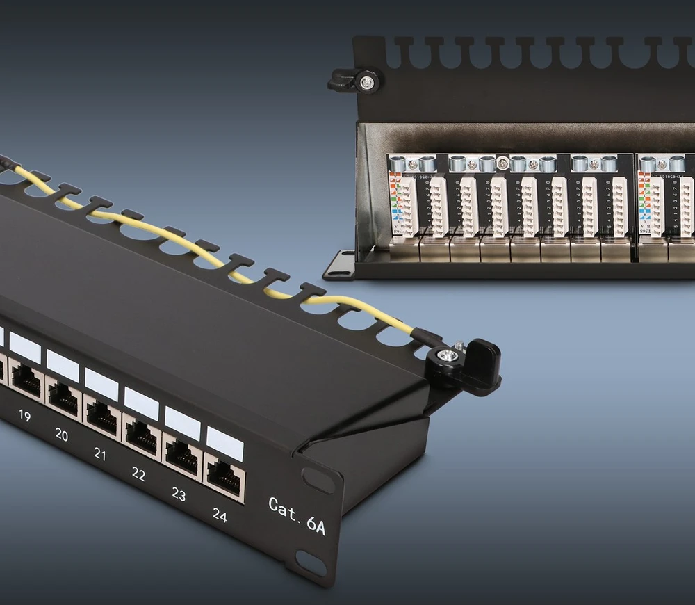 „Extralink“ CAT6A STP komutacinis skydelis, 24 prievadai