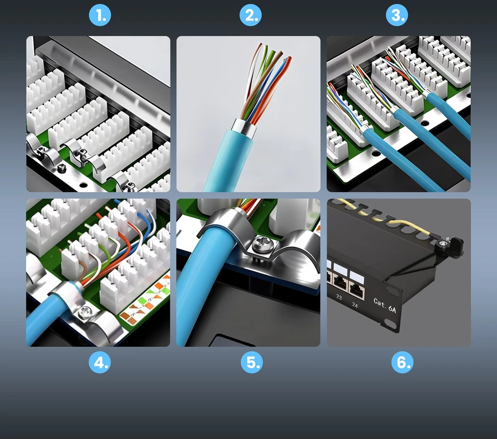 „Extralink“ CAT6A STP komutacinis skydelis, 24 prievadai