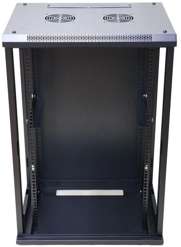 EXTRALINK 15U 600X600 ant sienos montuojama spintelė juodas