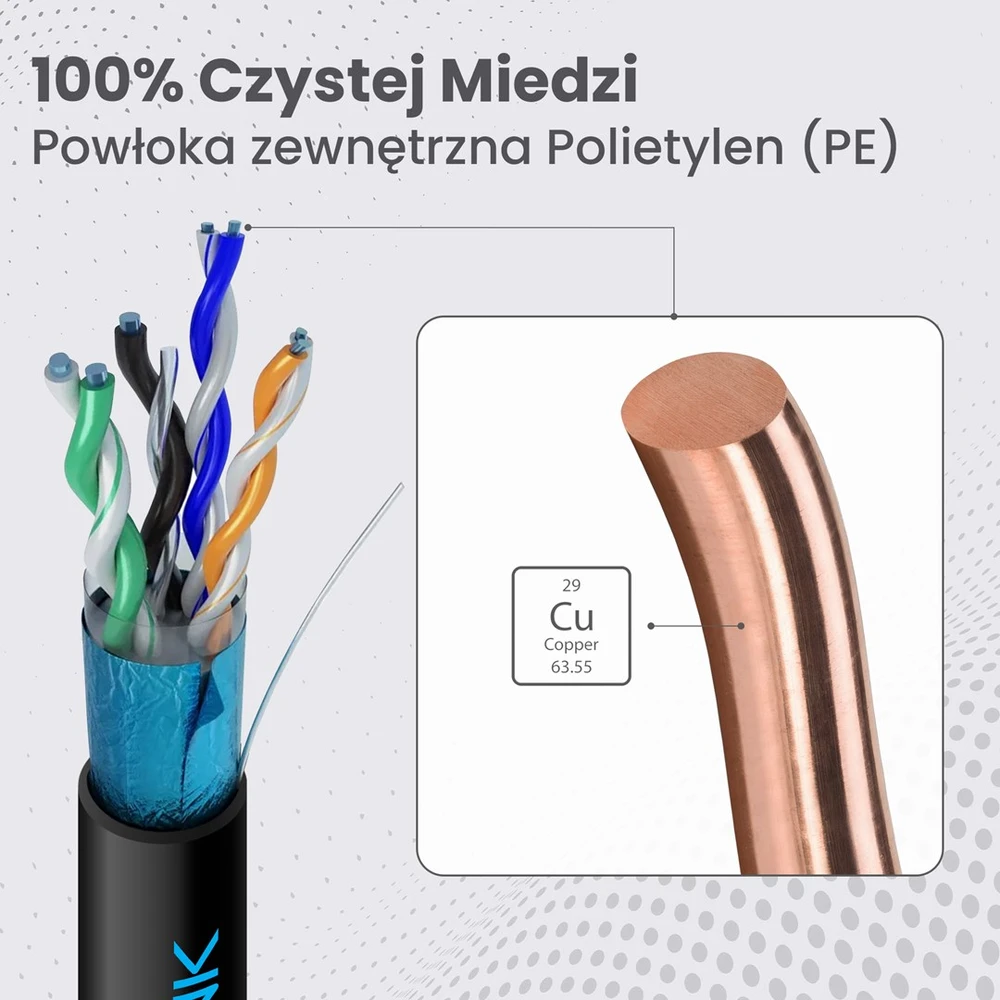 EXTRALINK CAT5E FTP F/UTP lauko vytos poros su geliu 305m