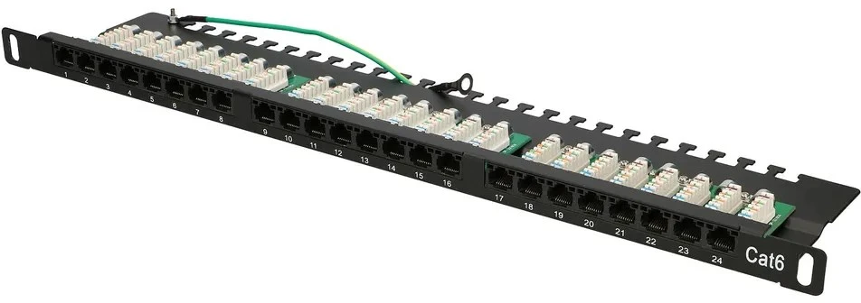 EXTRALINK 0.5U 24 prievadų CAT6 UTP pataisų skydelis