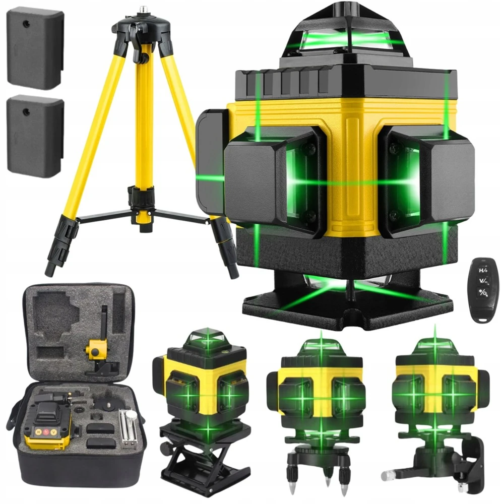 Extralink | 4D lazerinis kryžminis nivelyras su trikoju |
