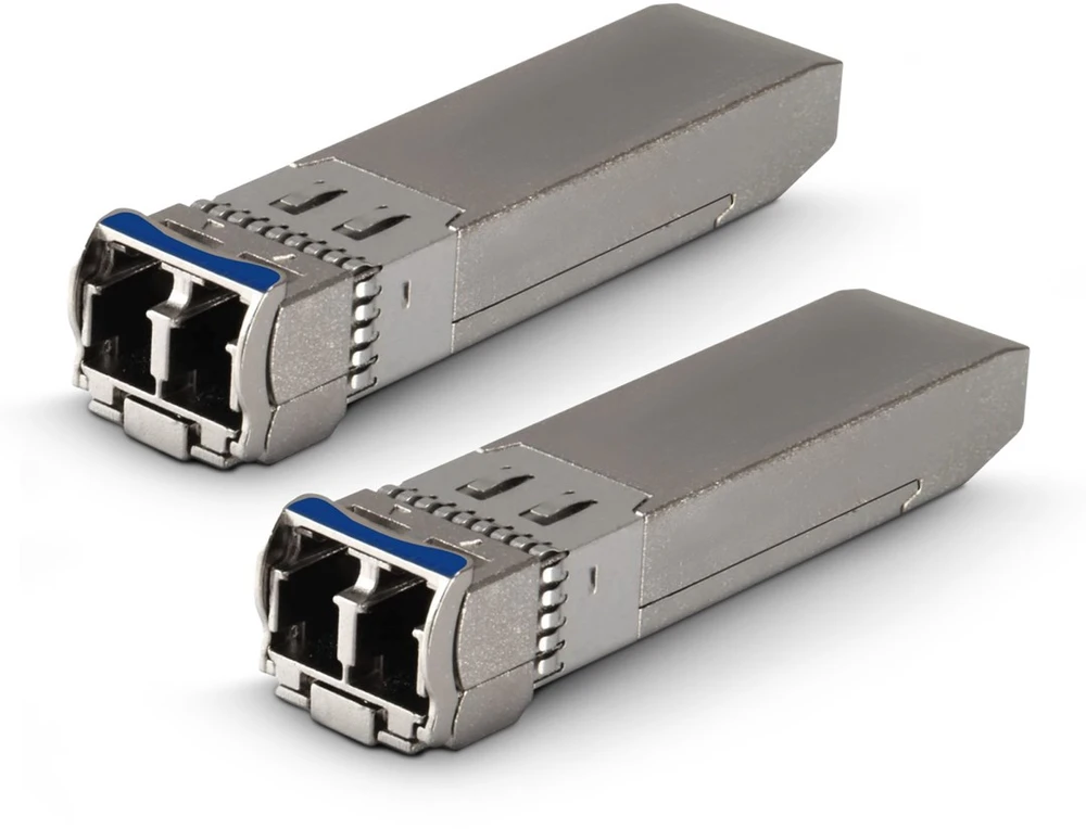 Šakotuvas Extralink SFP+ 10G 2-pack | Modulis SFP+ | 10Gbps, LC/UPC, 1310nm, 2km, single mode, DOM (EX.35917) tinklo siųstuvų-imtuvų modulis