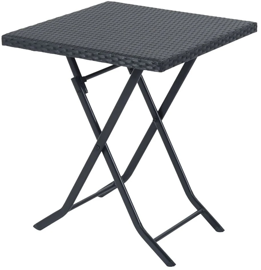 Extralink Small Juodas Forest Garden Furniture Set, Two Chairs + Juodas Table lauko baldų komplektas Juoda