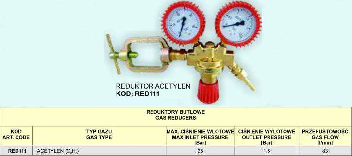 Fachowiec ACETILENO REDUKCIJA RED111