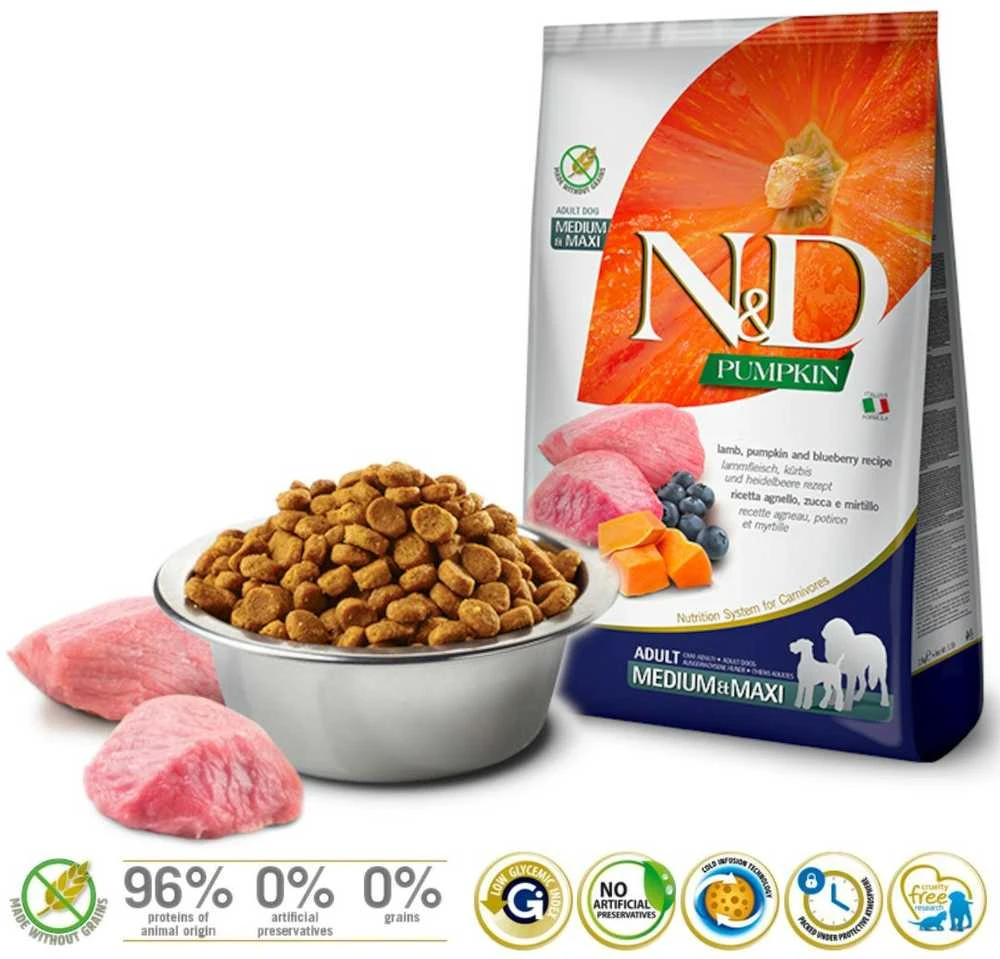 Farmina Pet Food ėriena & BLUEBERRY ADULT MEDIUM & MAXI