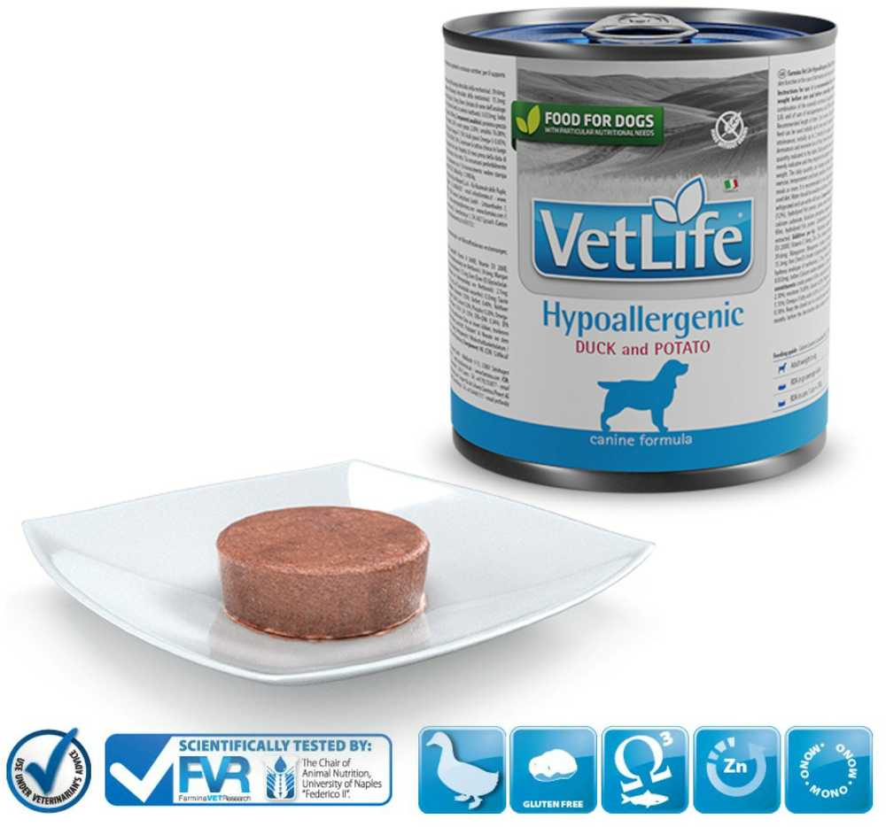 Drėgnas Šunų Maistas - Farmina Vet Life Diet Hipoalerginis Antis ir Bulvės - 300g