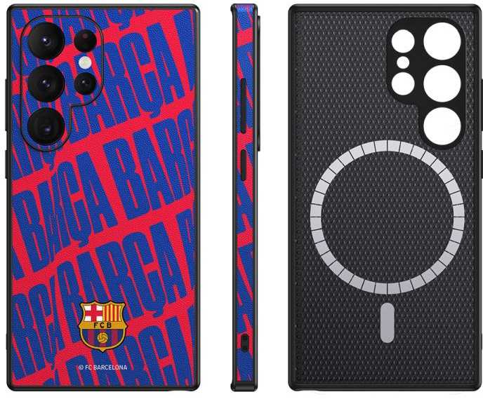 Ocpc „FC Barcelona“ dėklas, skirtas „Samsung Galaxy S24 Ultra“, magnetinis dėklas, „MagSafe OCFCBMCS24UBC BC“