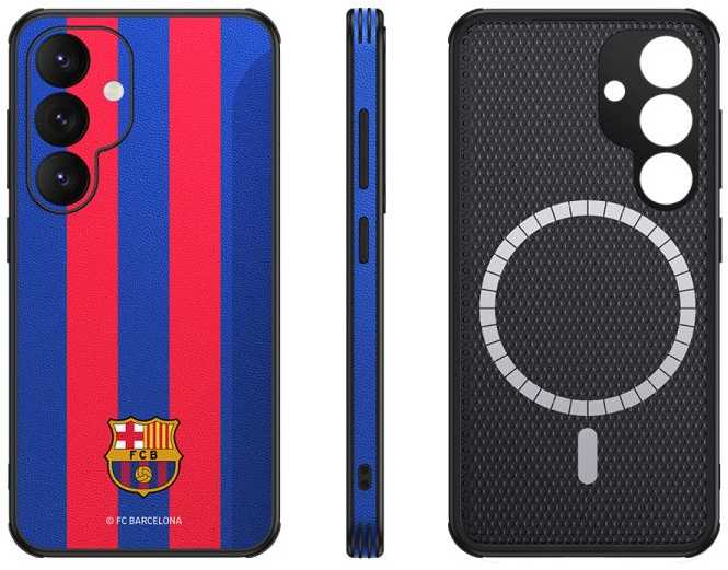 Ocpc FC Barcelona dėklas, skirtas Samsung Galaxy S25, magnetinis dėklas, MagSafe OCFCBMCS25BG BG
