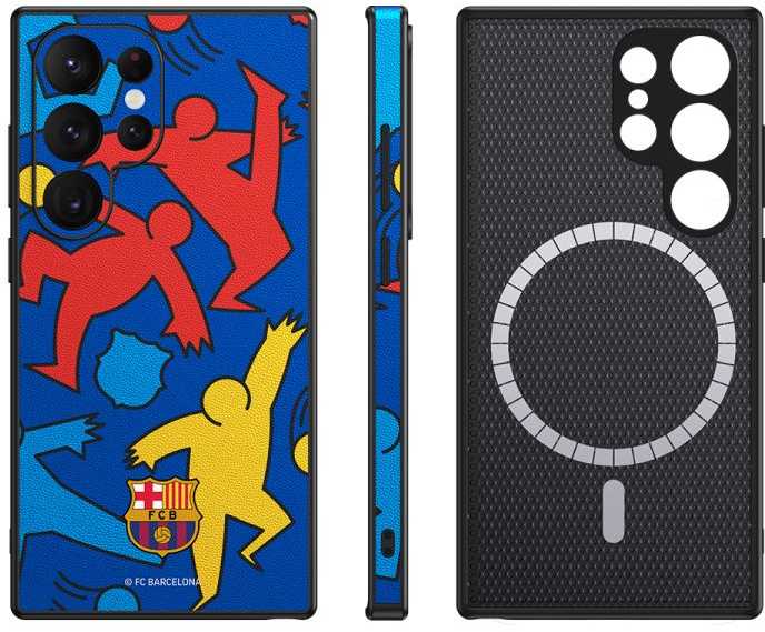 Ocpc FC Barcelona dėklas, skirtas Samsung Galaxy S24 Ultra magnetinis dėklas MagSafe OCFCBMCS24USP SP