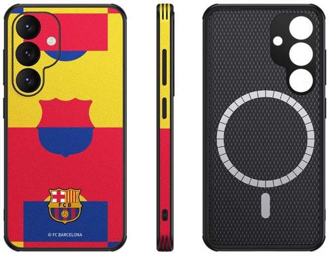 Ocpc FC Barcelona dėklas, skirtas „Samsung Galaxy S25“, magnetinis dėklas, „MagSafe“ OOCFCBMCS25MF MF