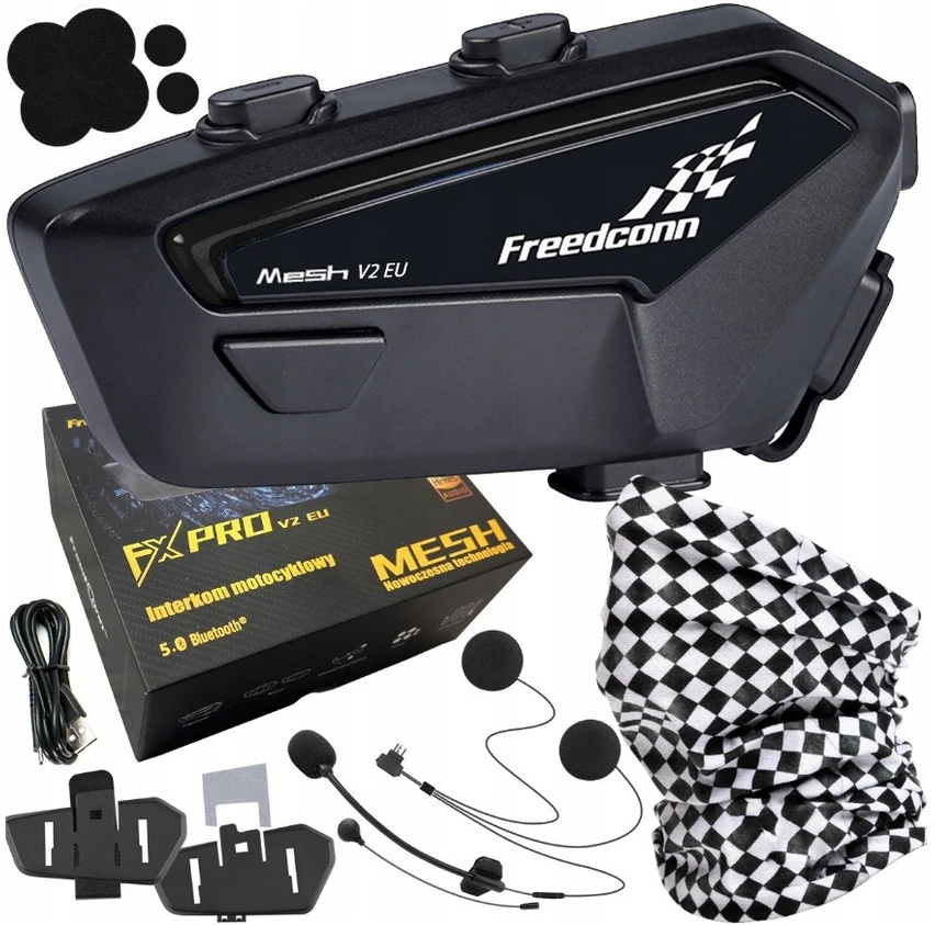 Freedconn Motociklo Interkomas – Freenconn FX Pro V2 EU MESH