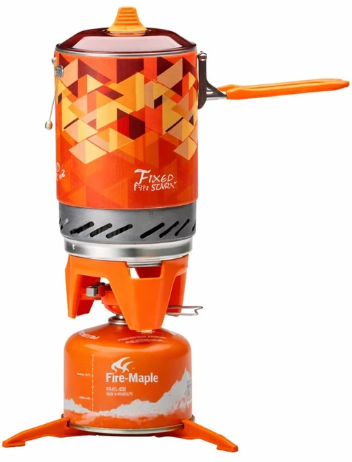 FEP Fire-Maple FMS-X2 kempingo viryklė su oranžiniu puodu