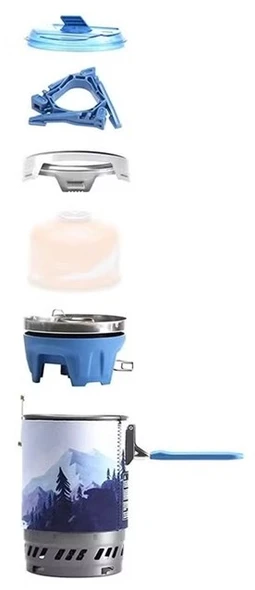 FEP Mėlyna Fire-klevas FMS-X5 Polaris Cooking System Turistinė viryklė Mėlyna