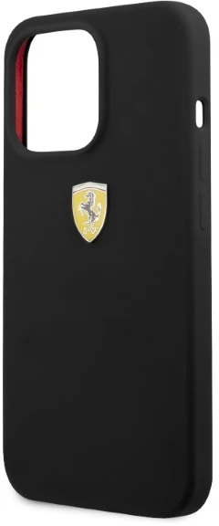 Ferrari FESSIHMP13XBK Apple iPhone 13 Pro Max 6,7″ juodos spalvos kietas dėklas Silicone MagSafe