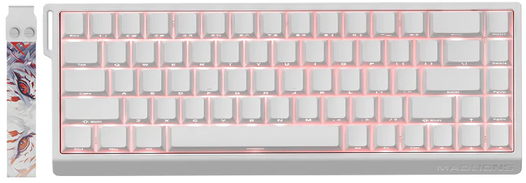 Fierce Gaming Gear (FGG) Madlions FGG Madlions MAD68 HE RGB - US išdėstymas - Magnetic Amber Pro Switches - Pure Baltas (Balta) Magnetinė Žaidimų Klaviatūra
