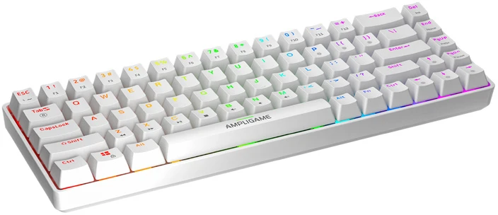 Fifine GK1W mechancial klaviatūra, 65% RGB (baltas)