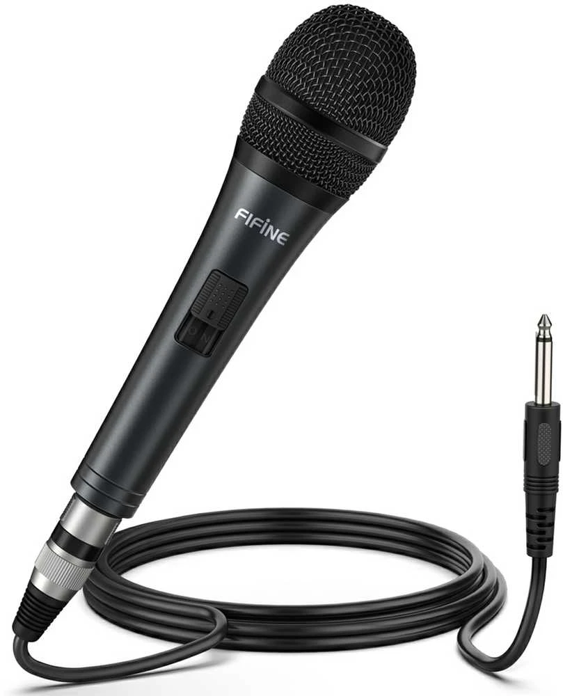Fifine K6 dinaminis vocal mikrofonas juodos spalvos