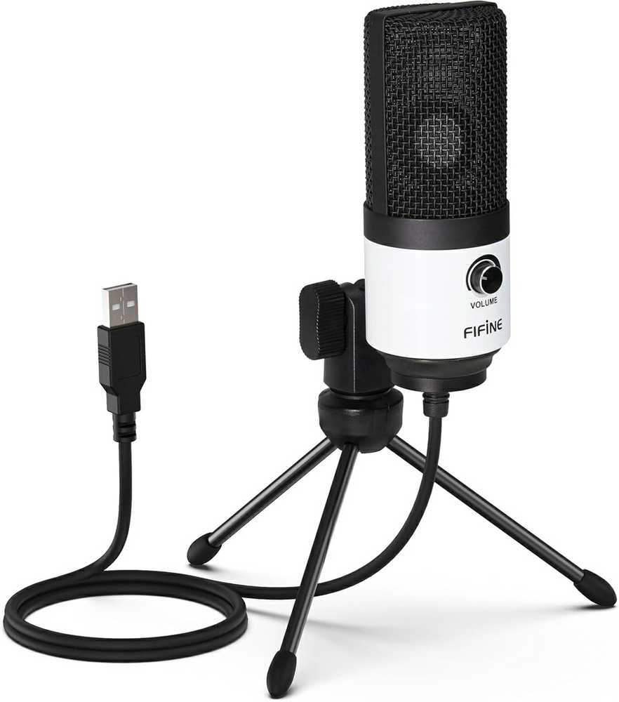Fifine K669BW studio microphone (baltas)