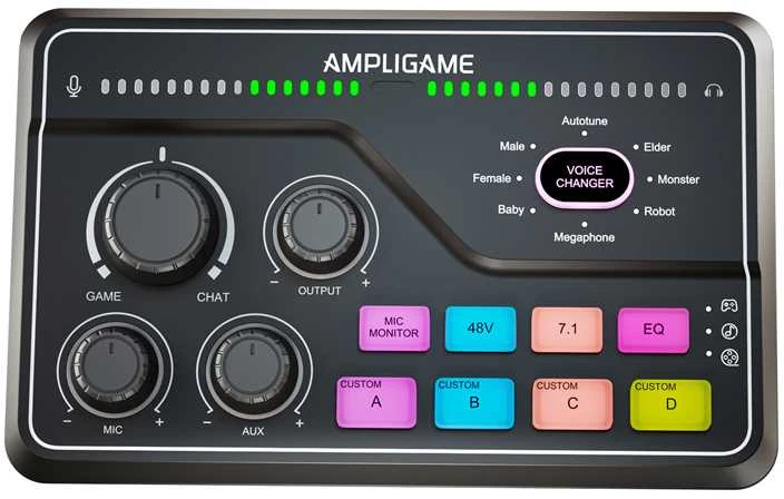 Fifine SC8 RGB gaming mixer (juodas)