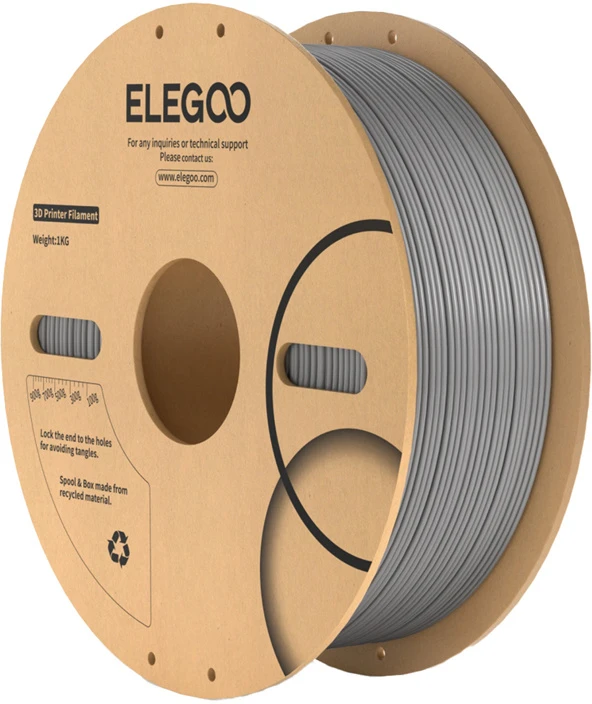 Elegoo ABS pilkas siūlas ant ekologiškos ritės