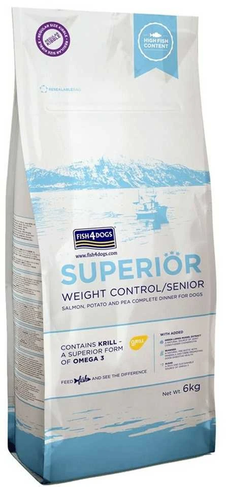 Šunų maistas - FISH4DOGS Superior Senior lašiša 6kg Be glitimo Mažų veislių