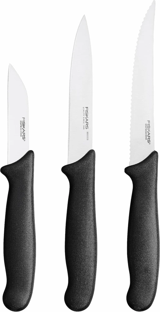 3 peilių rinkinys Fiskars Essential 1065584