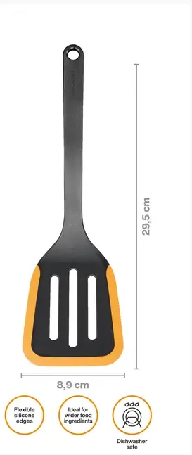 Food spatula Fiskars 1079964. juodas col.