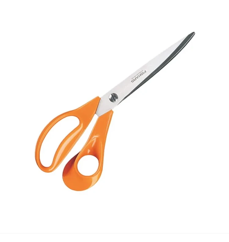 Fiskars universalios žirklės oranžinėmis rankenomis