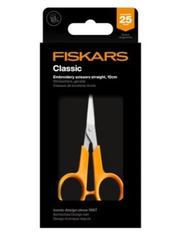 Fiskars siuvinėjimo žirklės 10 cm pakuotėje