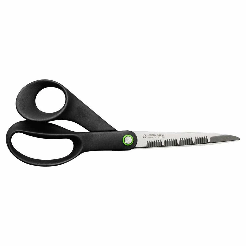 Fiskars ReNew dekoratyvinės žirklės su dantytomis geležtėmis