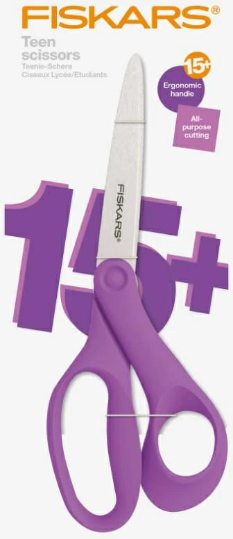 Fiskars žirklės paaugliams violetinės 20 cm