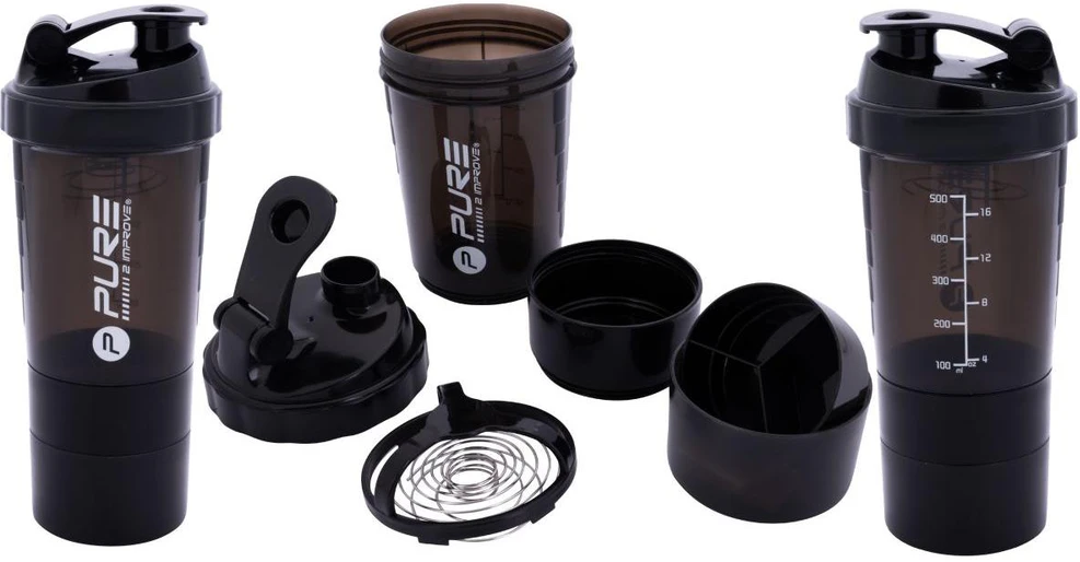 Gertuvė Pure2Improve | Bottle Shaker, 500 ml | Juodas
