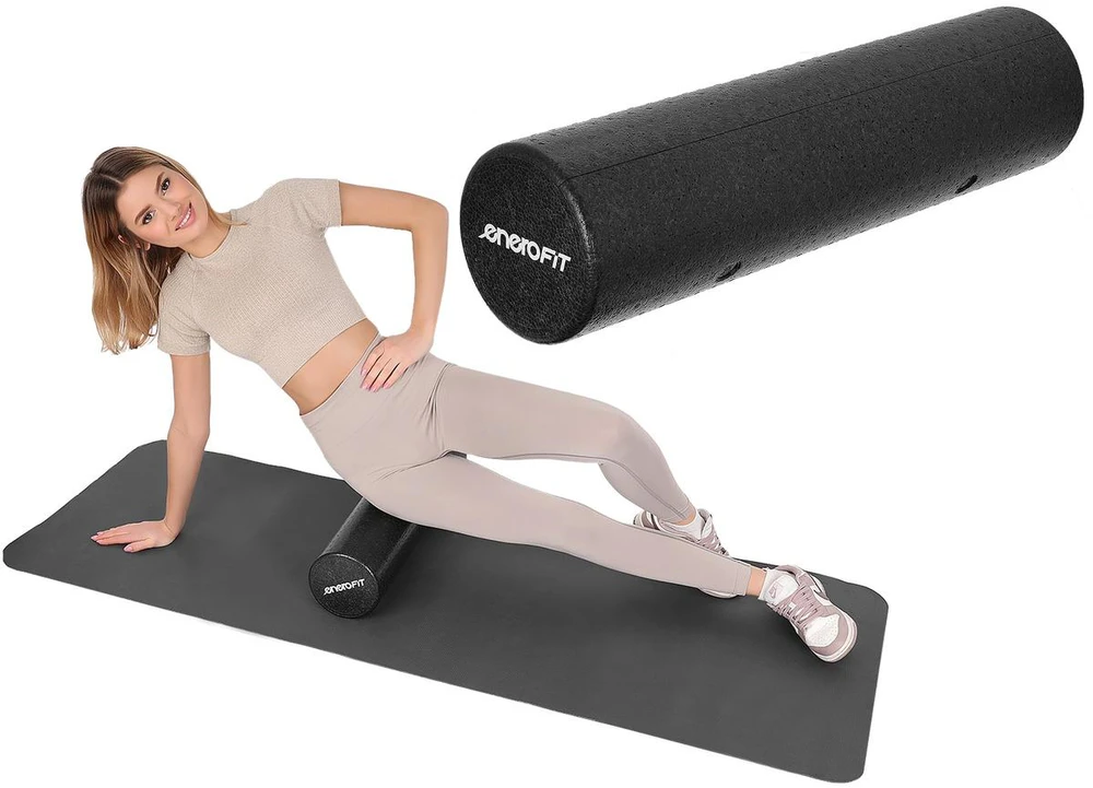 Enero Treniruočių volas EB Fit, Juodas, 15x90cm, 465g